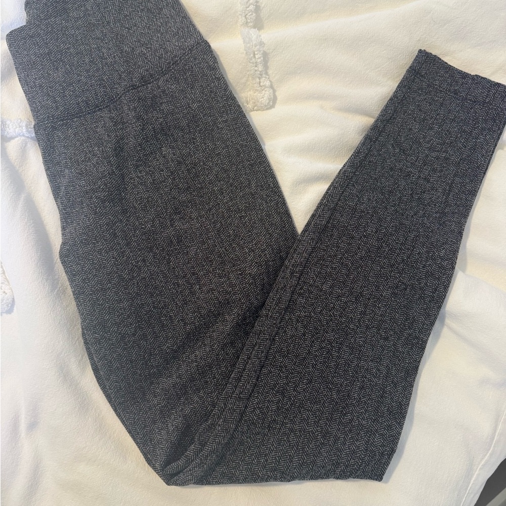 Athleta Gray Herringbone Leggings